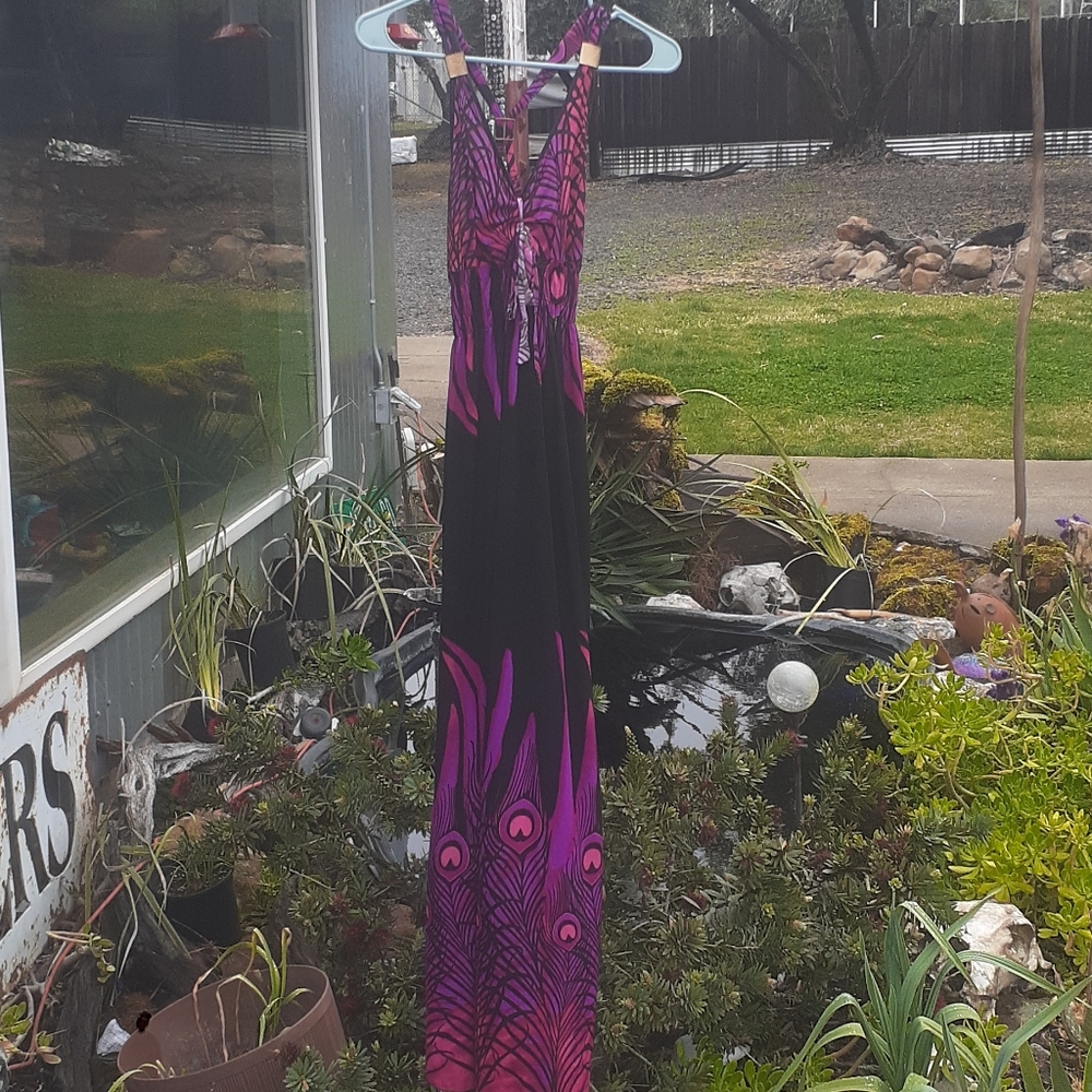 Razor back maxi dress